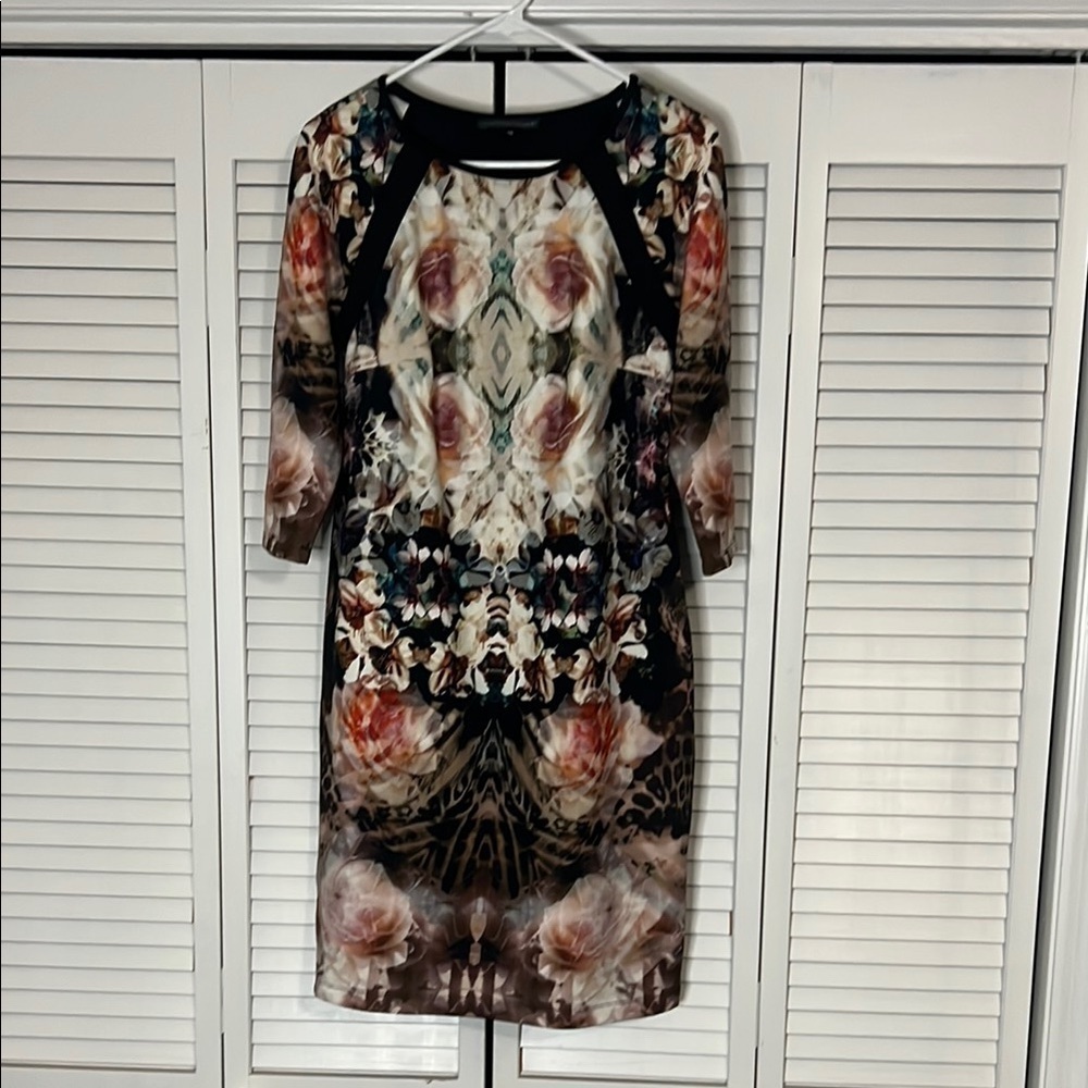 Mini Sheath Dress with 3/4 Raglan Sleeves - Picture 7 of 7
